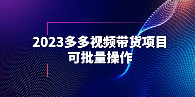 （6216期）2023多多视频带货项目，可批量操作【保姆级教学】-玖野学社-每日分享网创项目！